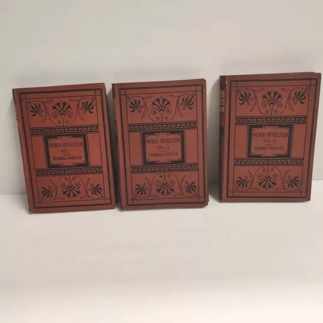 The History of the French Revolution Thomas Carlyle 1871,  3 Volumes