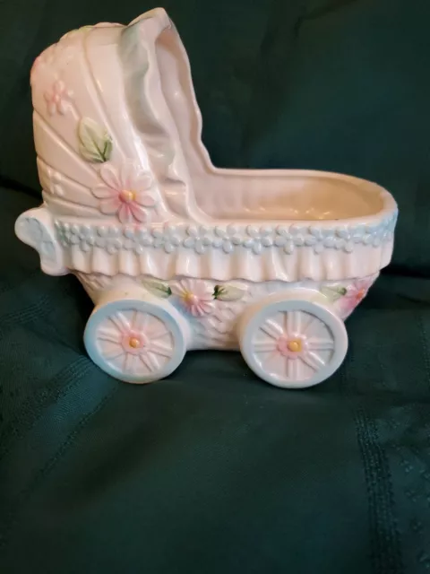 Vintage Baby Carriage/Buggy White Pink Blue - Japan