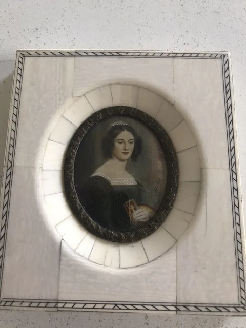 Miniature d’après Joseph Stizler portrait d’Anna Hillmayer