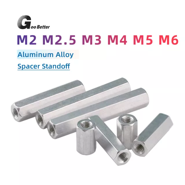 M2 M3 M4 M5 M6 Spacer Female Thread Pillar Hexagonal Aluminium Stud Standoff Hex