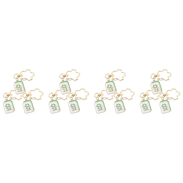 12 Pcs Décor Porte-clés Mahjong Mah-jong Chinois Pendentif Enfant Ornement Sacs