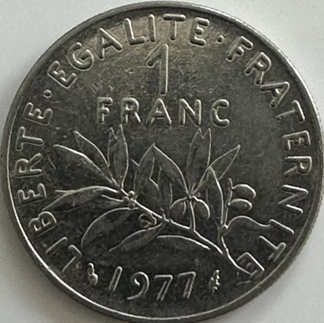 1977 Frankreich  1 Franken Münze S7