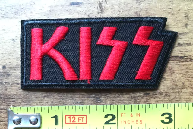 KISS Patch Iron On Rock N Roll Band Metal Jacket Sew on 80s Gift