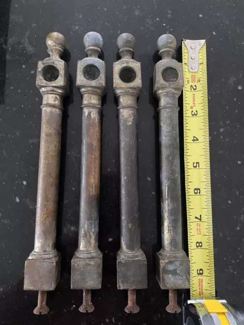 4 Brass Columns 9 Inches Tall 1 Inch Wide
