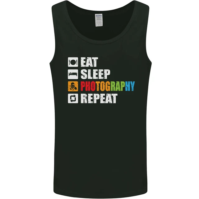 Photography Eat Sleep Photographer Funny Mens Vest Tank Top