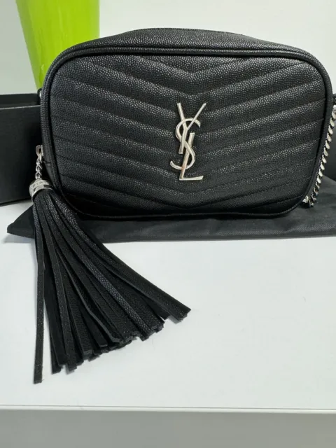 Yves Saint Laurent #YSL LOU Mini Bag Schwarz/Silber