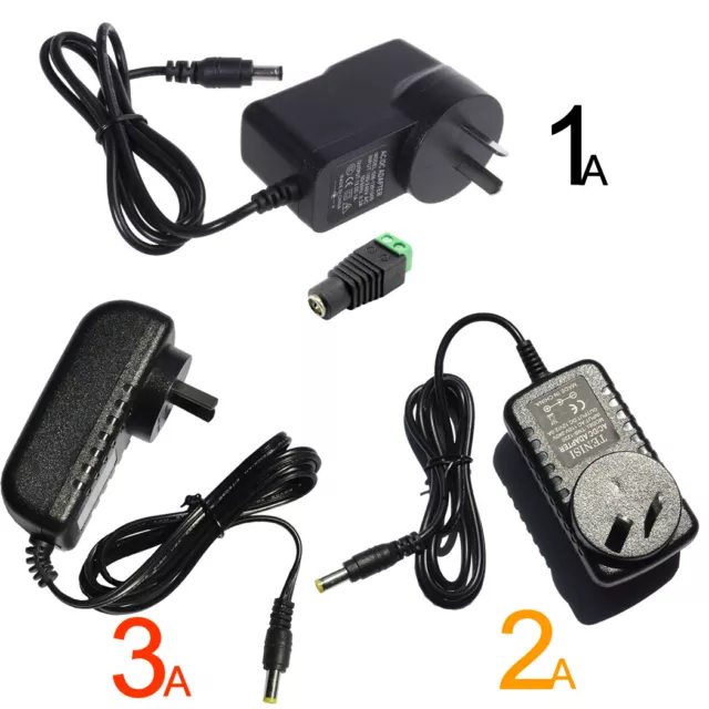 DC 12V 1A 2A Power Supply Adapter Safety Charger For COB LED Strip CCTV Camera