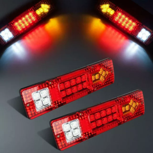 2PCS LED Anhänger Rücklicht Rückleuchte Heckleuchte Rückleuchten LKW PKW 12V DE