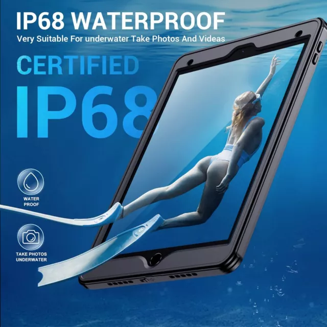 iPad 9th/8th/7th Gen 10.2 Inch Case Waterproof Shockproof Full Cover Underwater 2