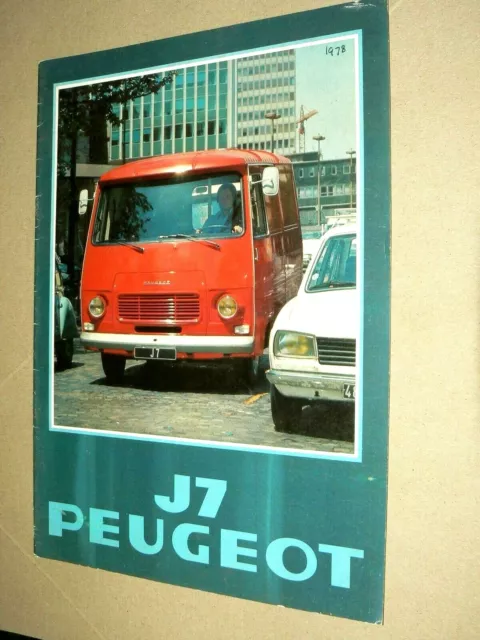 GROS Catalogue Prospectus Fourgon Peugeot J7  78 Camion Truck Prospekt Brochure