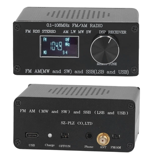 Récepteur Radio Pleine Bande FM AM SSB Écran 0 96 Pouces Kit 'accessoires De