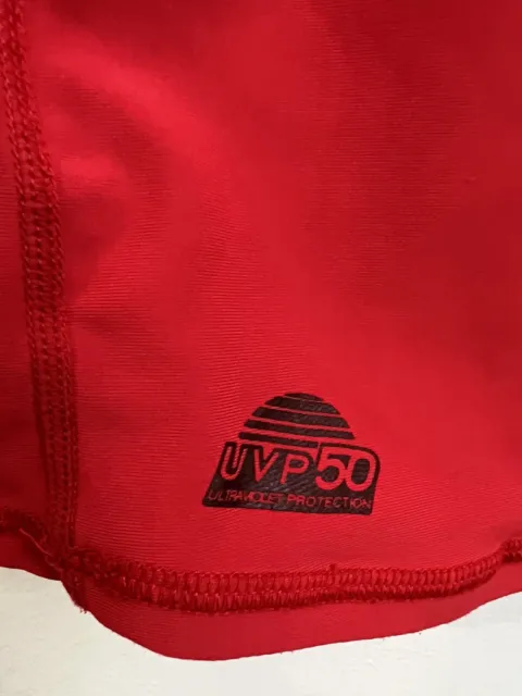 BODY GLOVE LONG Sleeve Red Mock Neck Swim Shirt Kids Size 8 UVP 50 $6. ...
