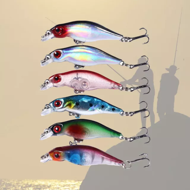 6 PCS Sinking Water Slow Bait Fake Fishing Gifts for Men Lure Jointed down