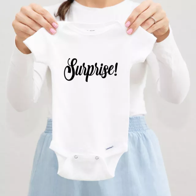 Surprise Pregnancy Announcement Onesie® - Baby Reveal Bodysuit - Size 0-3 M