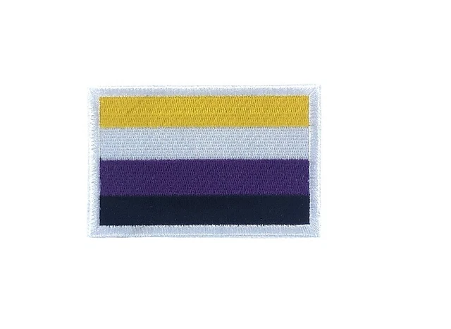Patch aufnaher aufbugler applikation bügelbild flagge fahne non binary