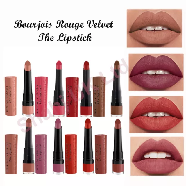 BOURJOIS Rouge Velvet The Lipstick Long Lasting Matte Lipstick 2.4g CHOOSE SHADE