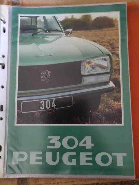 Brochure commerciale Peugeot 304 berline SL, SLS, GL