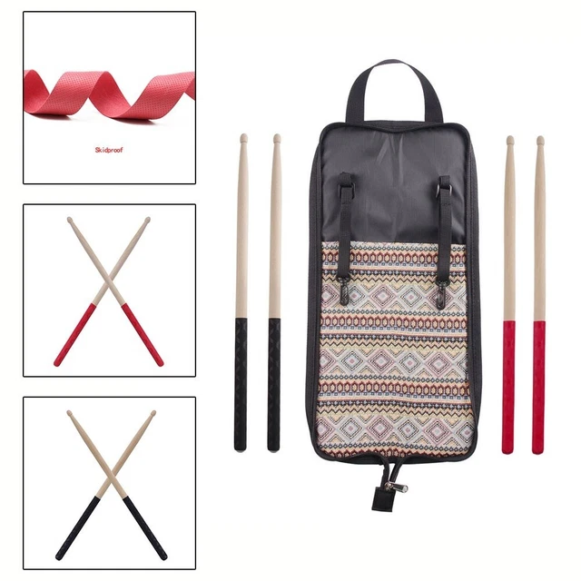 Drumstick Bag for Professionals Ample Space Premium Material Black+Wooden Color