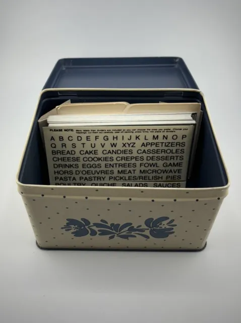 Pfaltzgraff Yorktowne Vintage Recipe Tin Box With Cards And Labels UNUSED!