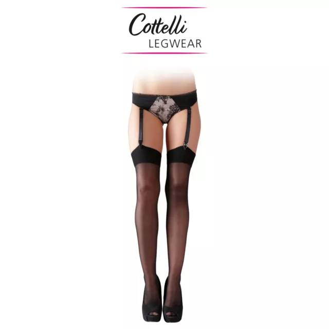 Cottelli Collection Sexy Classic Socks Stockings for Suspenders Calze Preformate