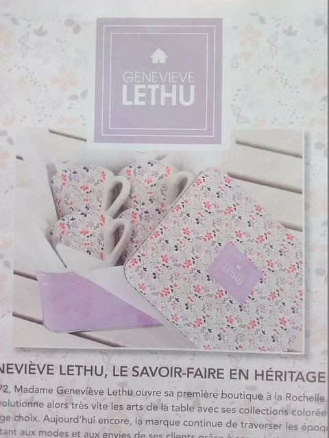 Service à Café Geneviève Lethu – Beige, Céramique (neuf Sous Blister)