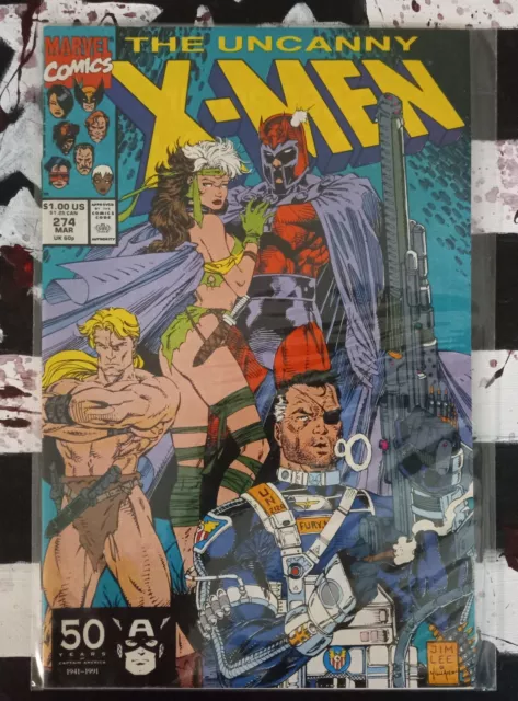 UNCANNY X-MEN Vol.1/No.274 - ROGUE'S 1ST APP OF SAVAGE LAND BIKINI COVER - 1991