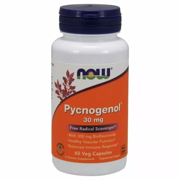 Pycnogenol 30 MG 60 Capuchons Par Now Foods