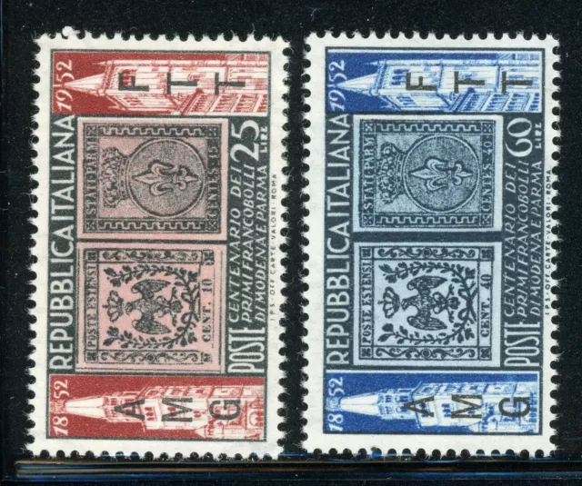 AMG-FTT Trieste MNH: Scott #146-147 Modena Parma Stamp Centenary CV$4
