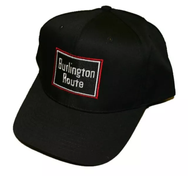 Chicago Burlington & Quincy Embroidered Twill adjustable Black Logo Hat [hat33]