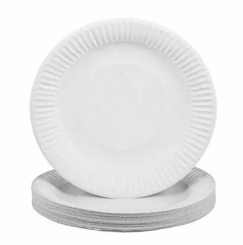 Pack 100 x 18cm Disposable White Party Food Buffet Plates 7" Tableware KCP1007