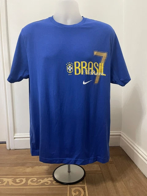 Nike Brazil Robinho #7 Cotton T-Shirt Size Medium 2005 Bnwt