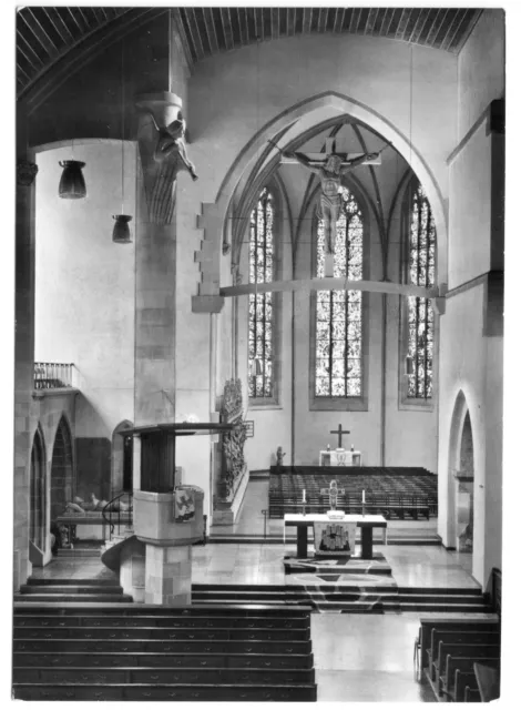 AK, Stuttgart, Stiftskirche, Innenansicht, um 1968