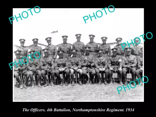 OLD 8x6 HISTORIC MILITARY PHOTO OF NORTHAMPTONSHIRE REGIMENT 4th BATTALION 1934