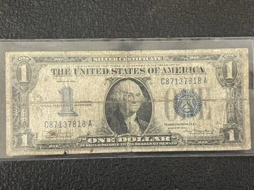 1934 $1 Silver Certificate (Funny Back) Blue Seal C87137818A 
