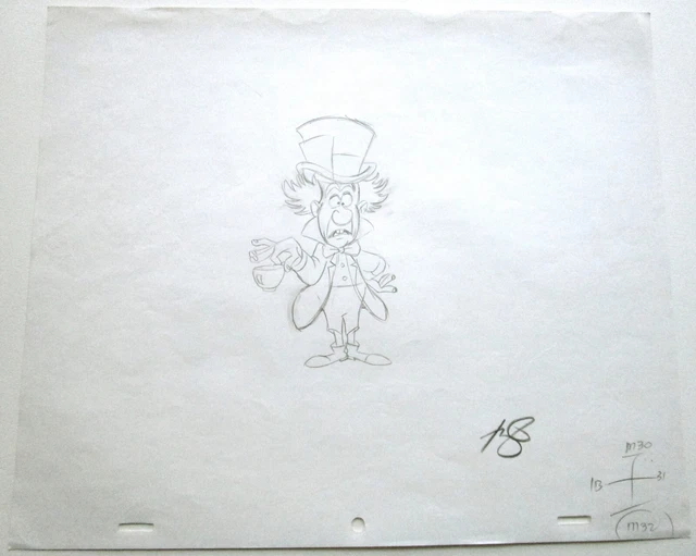 ALICE WONDERLAND MAD HATTER 1980s WALT DISNEY ORIGINAL PRODUCTION cel ...