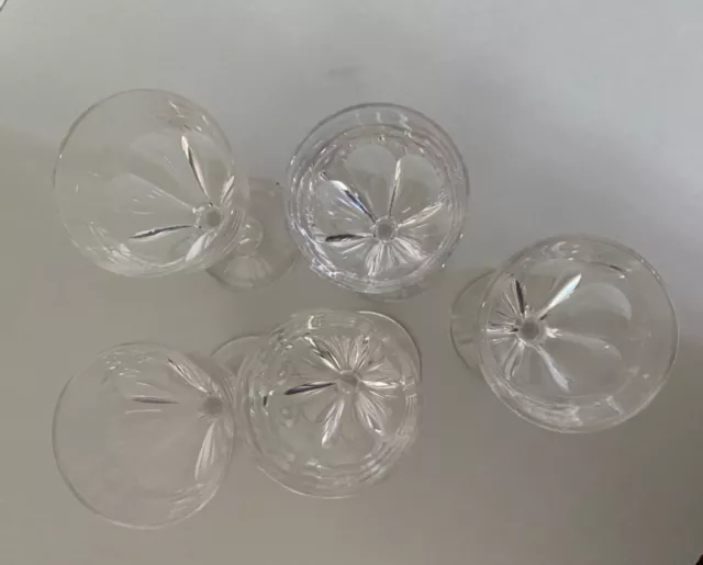 5  Anciens Verres À Pied En Cristal Saint Louis  Modèle Bristol 2