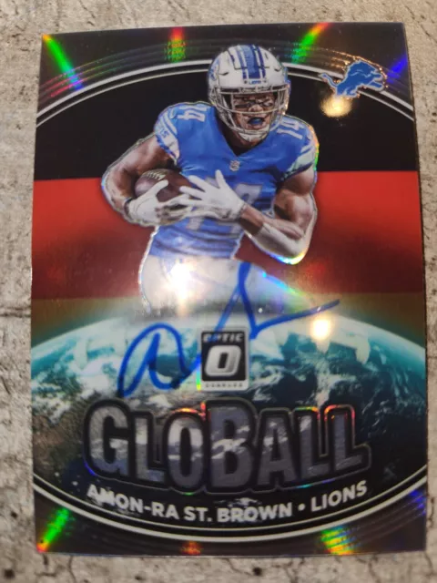 Amon-Ra St. Brown Signed Rookie Card Autographed Lions