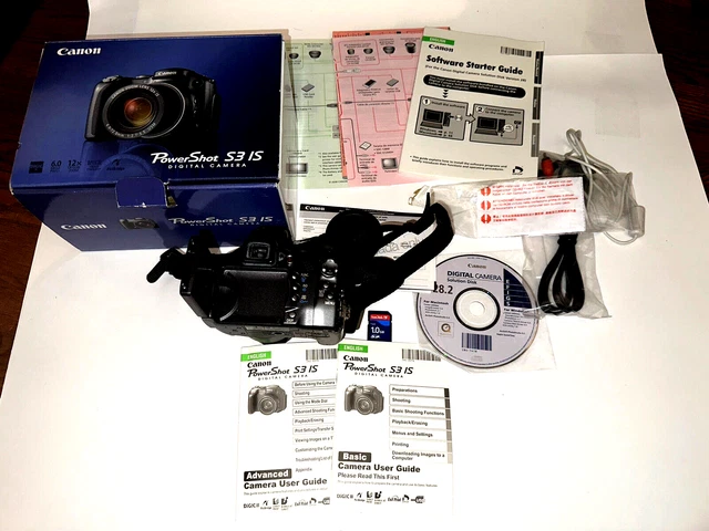 Canon PowerShot S3IS Digital Camera Fully Tested* Very GOOD Condition FAST SHIP