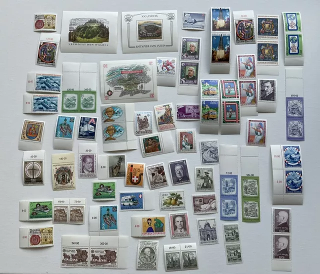Sammlung Lot Briefmarken Österreich 1972-1982 postfrisch verschiene Sondermarken
