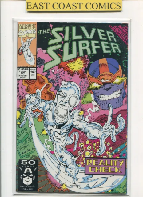 Silver Surfer Vol:2 #57 Infinity Gauntlet X-Over (Vf/Nm) - Marvel