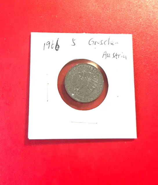 Austria 5 Groschen 1966 Coin - Nice World Coin !!!