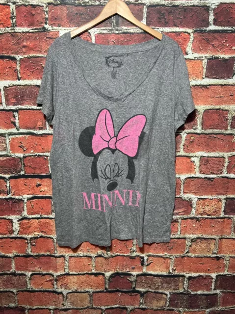 Torrid Gray Disney Minnie Mouse Shirt 2 Plus Size Womens