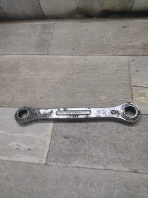 Vintage Craftsman Double Box End 12 pt SAE Ratcheting Wrench 1/2  9/16  USA