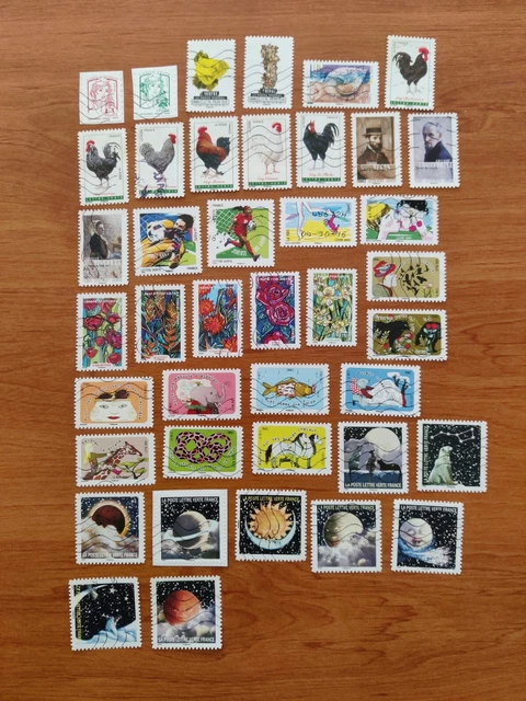 41 Timbres France Adhésif Différents Oblitéré 2016