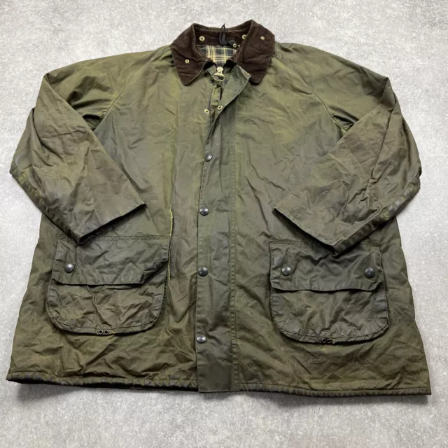 Mens Barbour Olive Green GAMEFAIR Wax Jacket Coat Size 117cm/46in