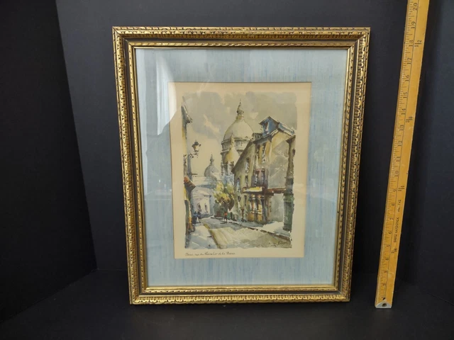 Vintage 19" x 16" Wood Gold Color Picture Frame