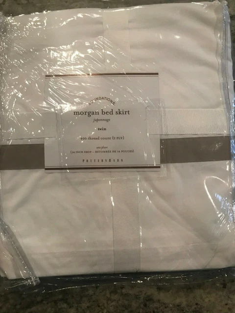 Falda de cama doble Pottery Barn Morgan Simply Taupe NUEVA