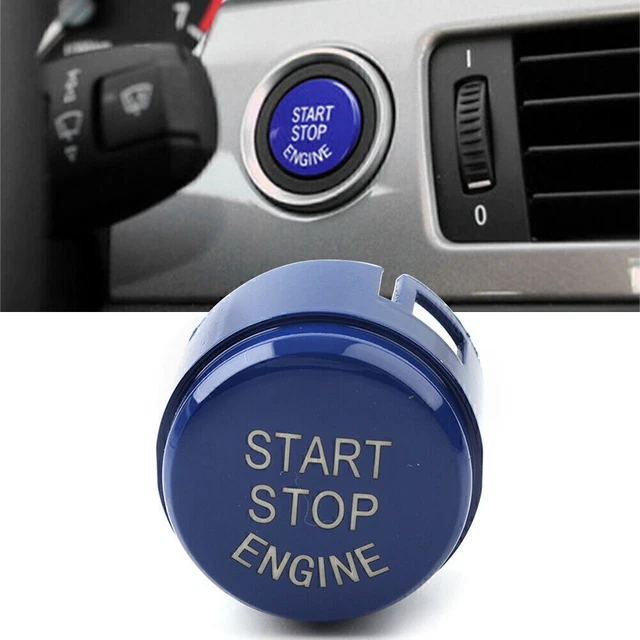 Per BMW F10 F15 F16 avviamento motore stop interruttore copertura pulsante senza OFF blu ABS