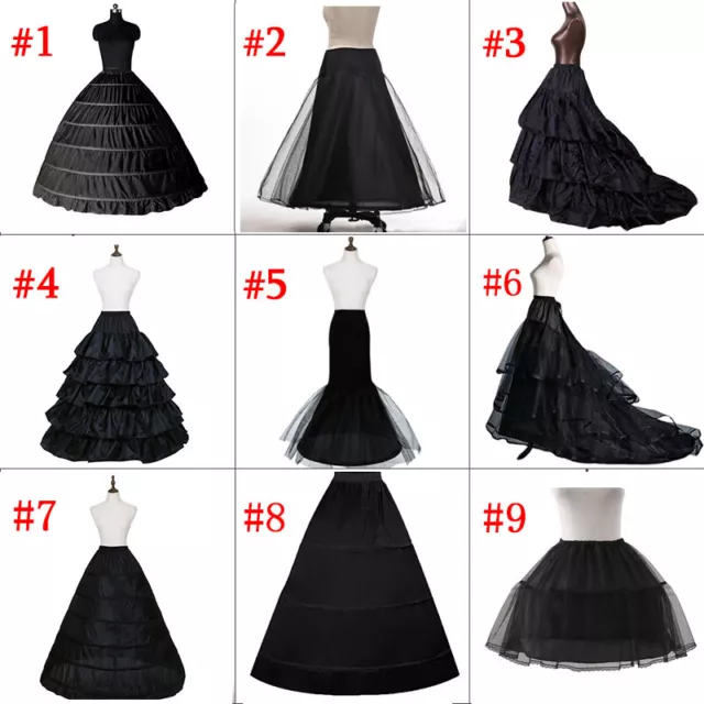 Wedding Bridal Petticoat Crinoline Dress Hoop/Hoopless/Mermaid/Fishtail Slips