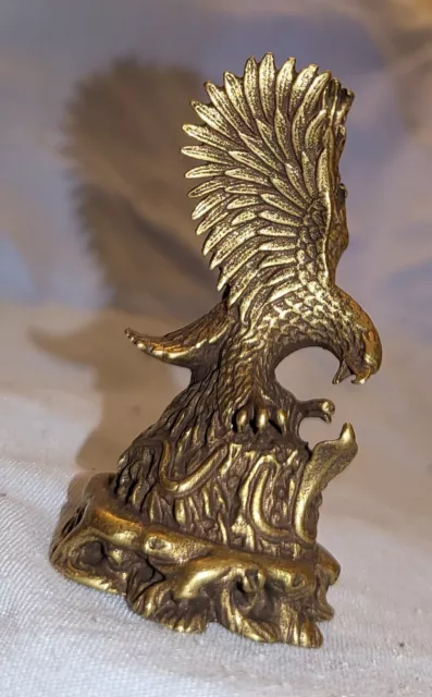 Solid　Brass　Lustre　PicClick　Antique　Gold　£24.99　SOARING　Bird　Americana　UK　Old　EAGLE　FLYING　Vintage